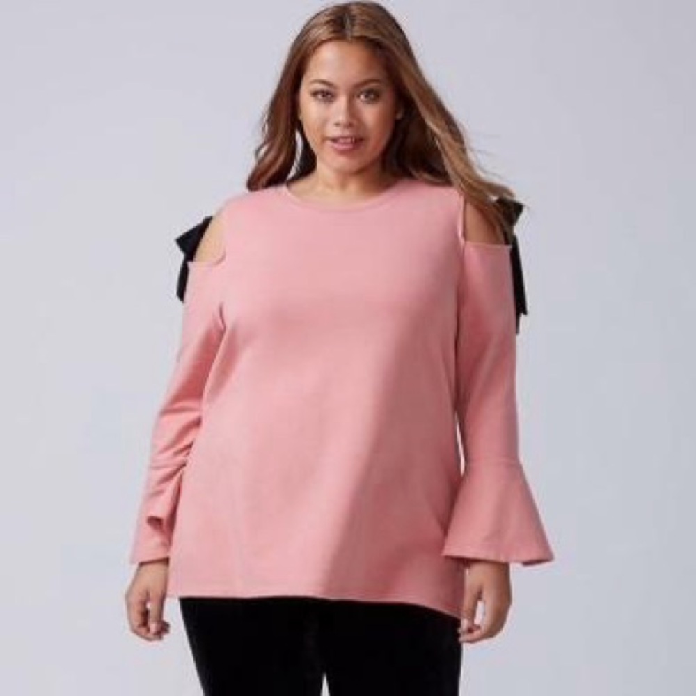 Lane Bryant Cold Shoulder Sweatshirt sz 26/28